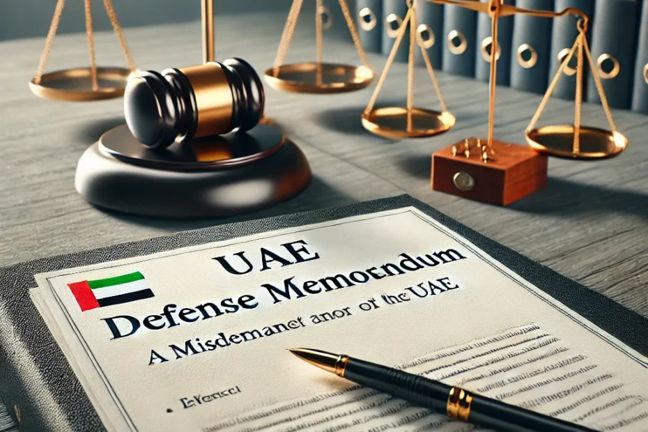 مذكرة دفاع في جنحة نصب واحتيال بالإمارات
