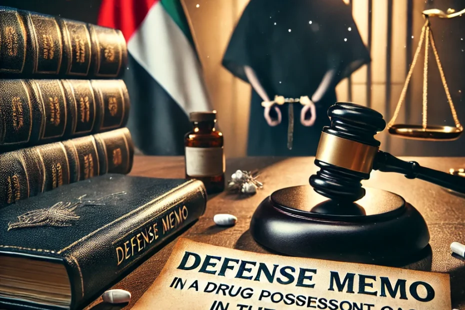 مذكرة دفاع حيازة مخدرات في الامارات