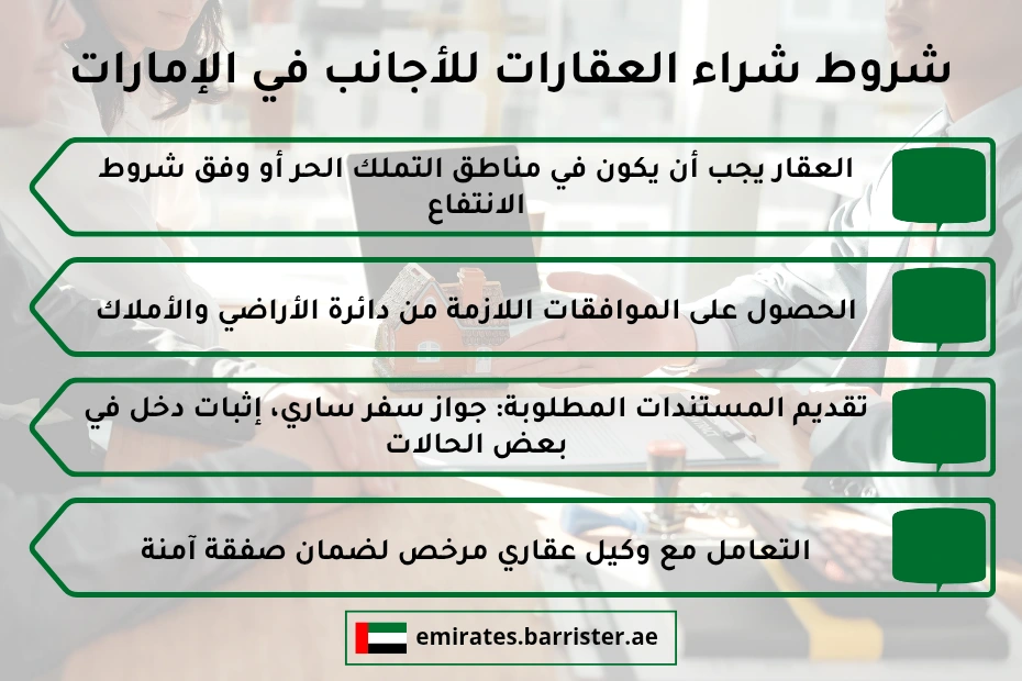 شروط شراء العقارات للأجانب في الإمارات