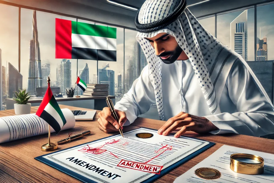 تعديل عقد تأسيس شركة في الإمارات