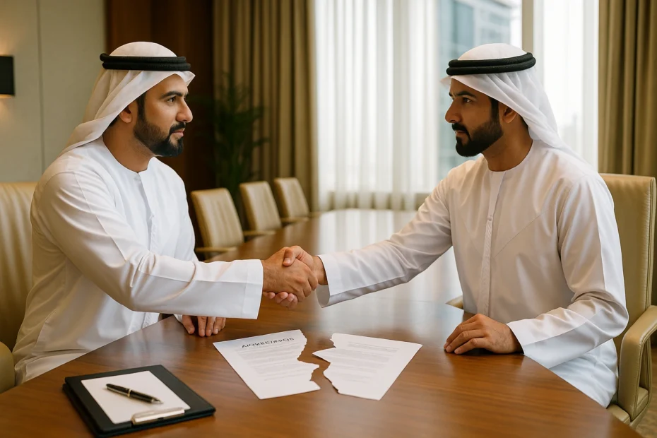 اجراءات فسخ الشراكة التجارية في الإمارات