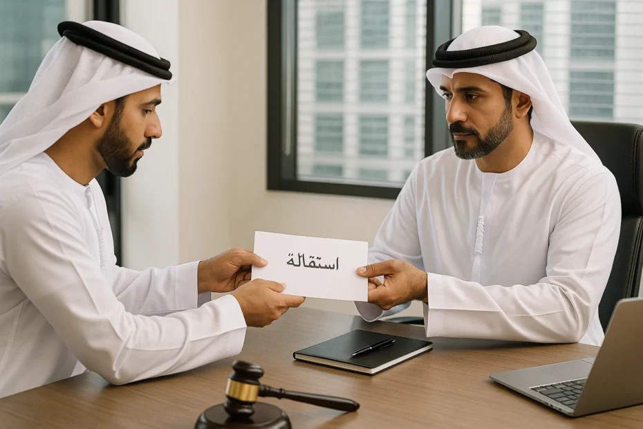 قانون العمل الإماراتي في حالة الاستقالة